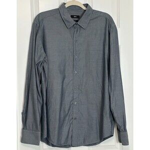 Hugo Boss Shirt Men's XL Slim Fit Blue Long Sleeve Button‑Up Dress Shirt Robbie